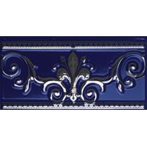 Almera Ceramica Noblesse Cenefa Cobalto Silver